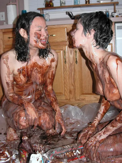 Two Slim Asian Brunettes Share Lesbian Sex in the Kitchen – photo 21 of 21
