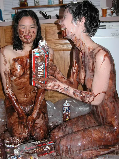 Two Slim Asian Brunettes Share Lesbian Sex in the Kitchen – photo 19 of 21