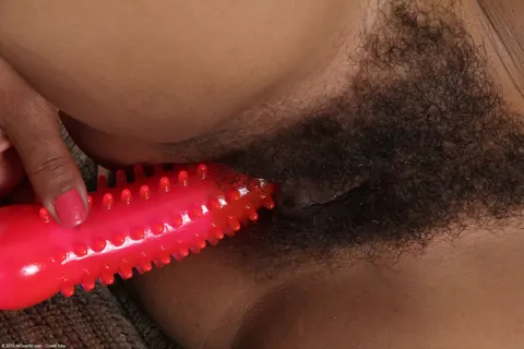 Theresa Long: Petite Ebony MILF Toys Her Hairy Pussy with a Dildo – photo 10 of 21