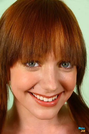 Beaue Marie – Slim Redhead in Pigtails Strokes Oiled Cock to Cum in Mouth