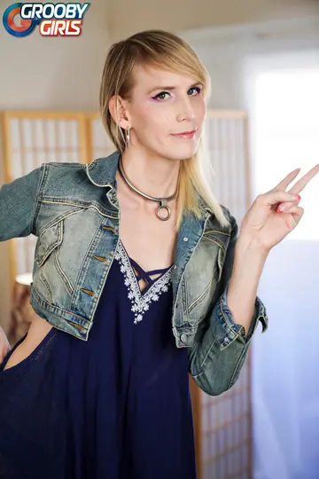 Slim Trans Woman Strips Out of Her Lingerie and Masturbates by the River
