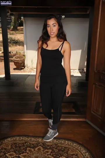 Latina in Lingerie and Yoga Pants Spreads for Anal