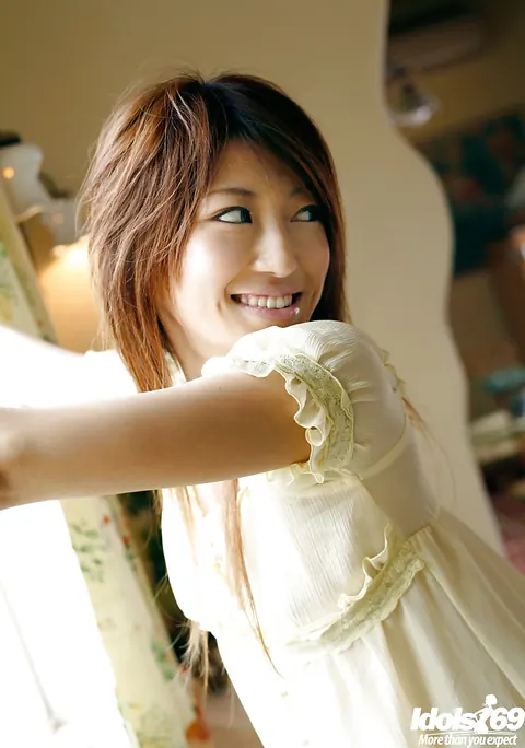Yu Satome: Asian Brunette with Big Natural Tits Poses in Panties and Heels – photo 1 of 15