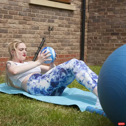 Carly Rae: British Blonde in Socks Gives a Blowjob Outdoors Before Sex – photo 3 of 15