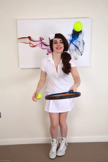 Redhead in a Costume Uniform Spreads Her Hairy Pussy