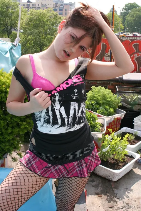 Morgan Mae: Woman with Pierced Pussy Strips Naked Outdoors – photo 6 of 17