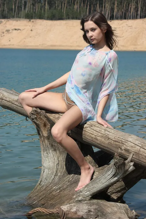 Petite PAWG Brunette Displays Her Shaved Pussy and Ass Outdoors – photo 9 of 20