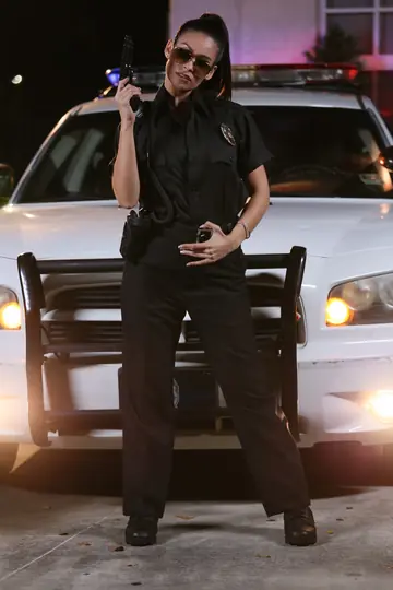 Katana Kombat – Thick Latina in a Police Uniform Takes a Facial After Cowgirl Sex