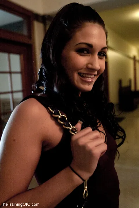 Miss Jade Indica: Brunette Latina in Bondage Shows Her Pierced Nipples – photo 1 of 21