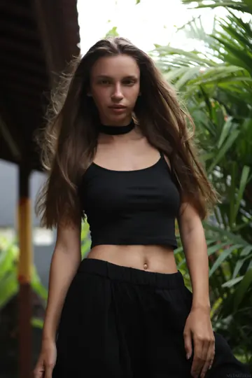Woman with Big Tits Spreads Outdoors