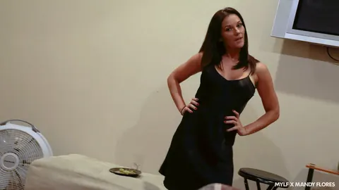 Mandy Flores: Busty Brunette MILF Gives a Blowjob in Lingerie – photo 4 of 20