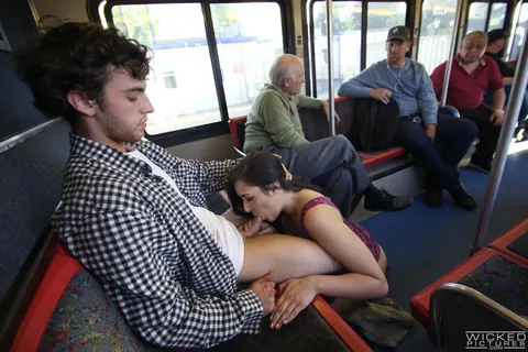 Anastasia Black: Tall Brunette in Glasses Takes Anal on Public Transport – photo 13 of 21