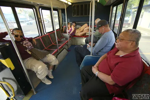 Anastasia Black: Tall Brunette in Glasses Takes Anal on Public Transport – photo 19 of 21