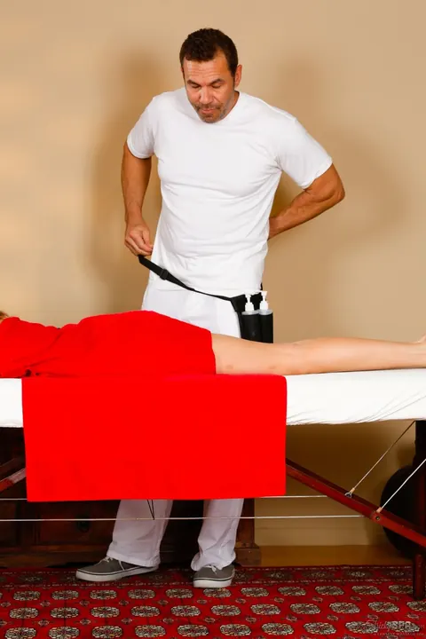 Ariana Marie: Skinny Brunette Gives a Massage Before a Blowjob – photo 6 of 21