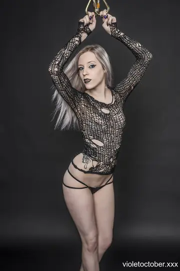Blonde with Small Natural Tits Stands in Her Panties