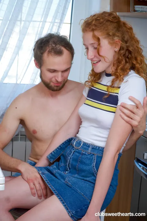 Foxy Lee: Petite Russian Redhead Sucks Thick Cock and Gets Fucked – photo 2 of 20