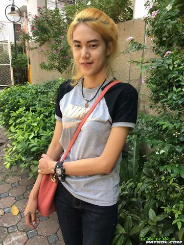 Slim Thai Blonde Shows Her Hairy Pussy and Takes a Creampie