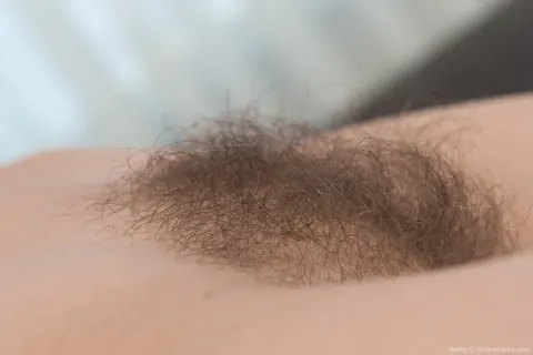 Thick Brunette Spreads Her Hairy Ass on the Sofa – photo 8 of 18