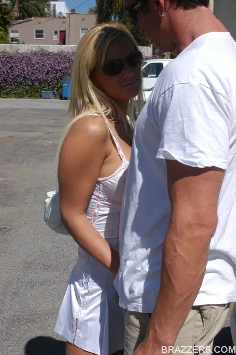 Shyla Stylez: Busty Blonde in Glasses Takes a Huge Cumshot – photo 1 of 16