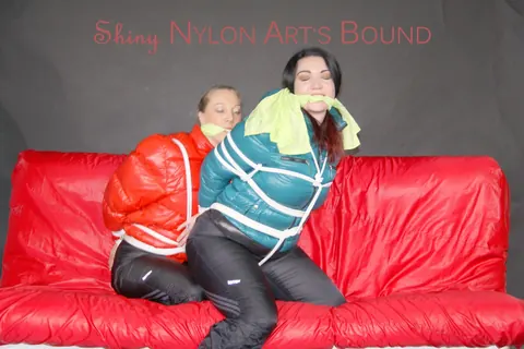 Thick Women in Pigtails Bound and Gagged on a Futon – photo 11 of 16