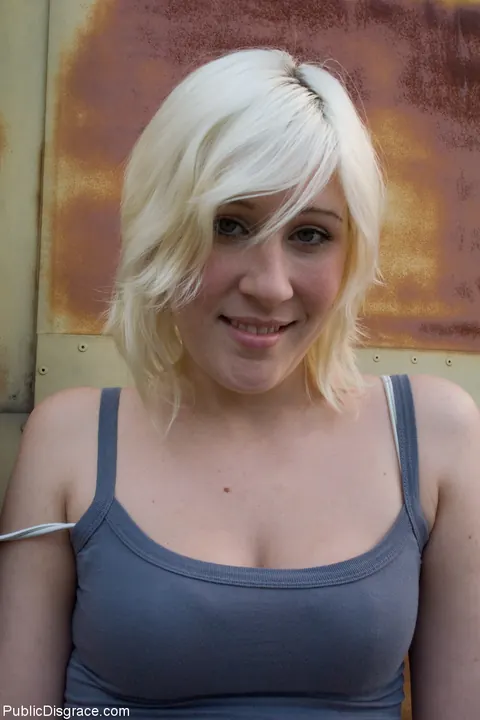 Krissy Leigh: Blonde MILF in Bondage Poses Nude Outdoors – photo 2 of 21