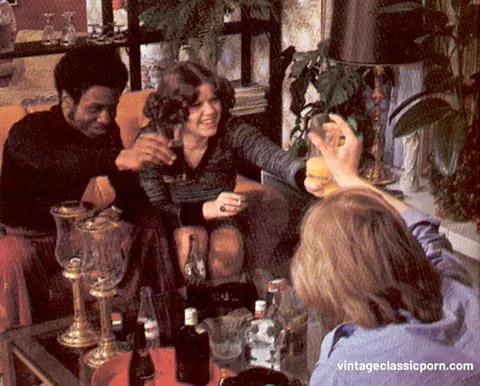 Curly Women Join a Black Man for Wild Interracial Orgy on the Sofa – photo 2 of 9