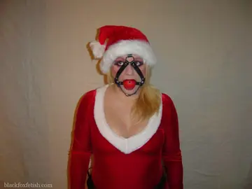 Busty Blonde MILF Kneels in Ball Gag for POV Suck and Stroke