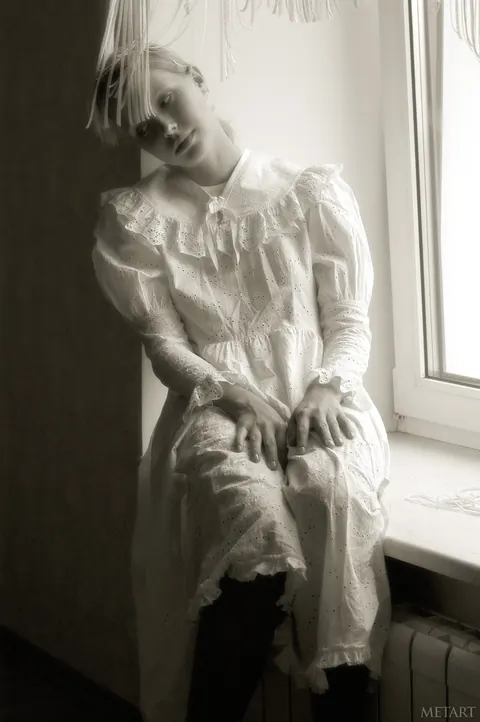 Woman in Stockings Spreads at the Window – photo 2 of 20