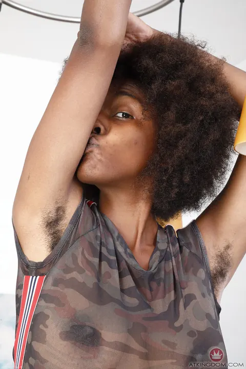 Tall Ebony MILF Flaunts Her Hairy Pussy and Asshole – photo 2 of 20