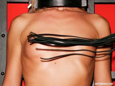 Thick Babe with Shaved Pussy in Bondage Uses a Dildo – photo 4 of 17