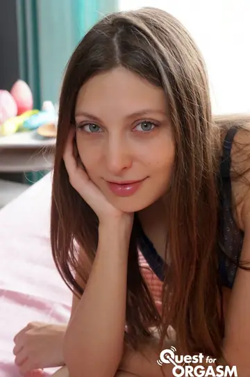 Skinny Ukrainian Brunette Toys Her Pussy and Spreads Wide
