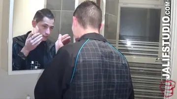 Two Men Kiss, Suck Cock and Fuck Doggy Style with Fingering