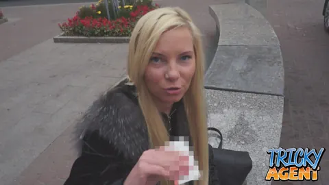 Angie Koks: Russian Blonde with Natural Tits Rides Fake Casting Agent on the Sofa – photo 1 of 21