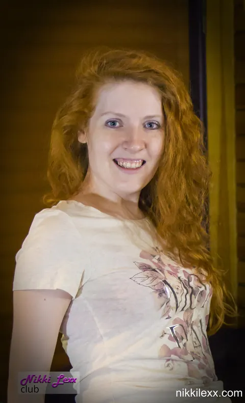 Busty Redhead MILF Strips Out of Her Shorts by the Pool – photo 4 of 16