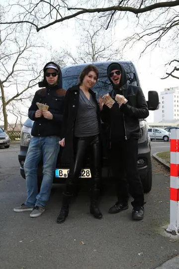 European Brunette in Boots Takes BBC and a Creampie Outdoors