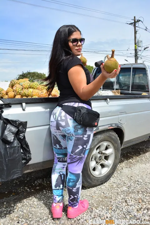 Thick Latina in Lingerie and Glasses Spreads Outdoors – photo 3 of 20