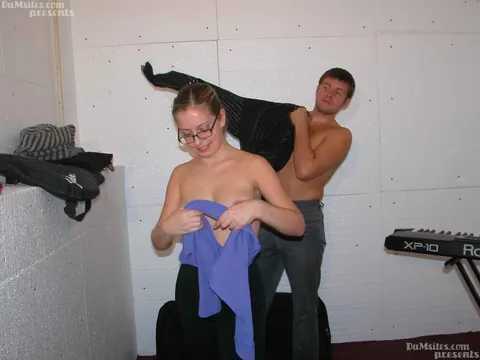 Mature Amateur in Pigtails Sucks Two Cocks in a Threesome – photo 21 of 21