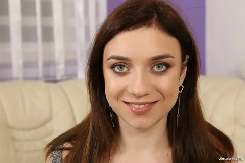 Kira Axe: Tall Ukrainian Brunette Masturbates with a Dildo and Spreads Wide – photo 21 of 21