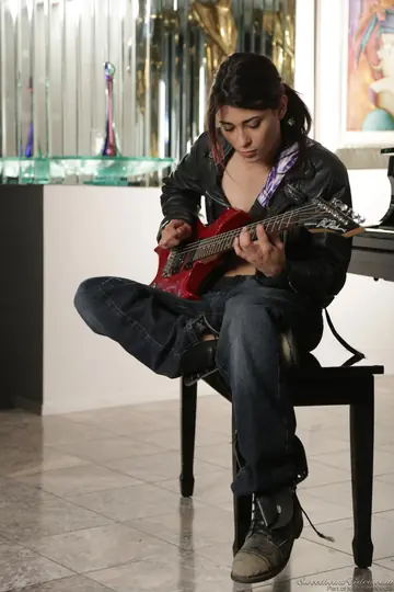 Shyla Jennings – Slim Brunettes in Boots Kiss and Reveal Their Natural Tits