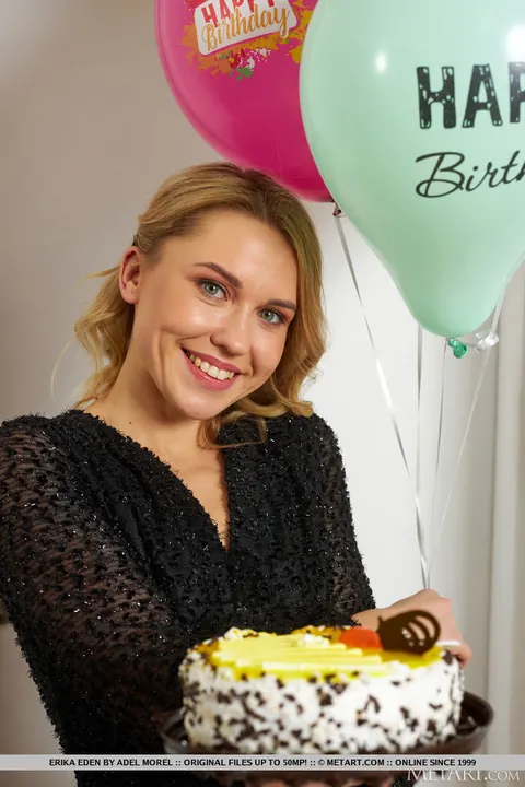 Erika Eden: Blonde Woman Strips Nude and Spreads Her Legs on Her Birthday – photo 2 of 18