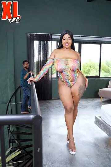 Curvy Latina in Lingerie Strokes Her Partner Before Fucking