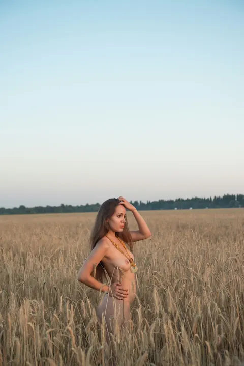 Arina G Gretta: Brunette with Small Natural Tits Poses Nude Showing Her Hairy Pussy – photo 19 of 21