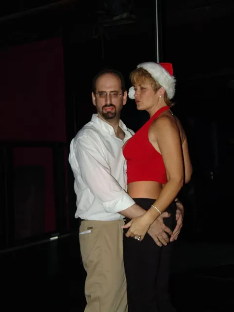 Double Dee: Busty MILF Strips in a Bar for a Threesome on Xmas Eve – photo 7 of 21