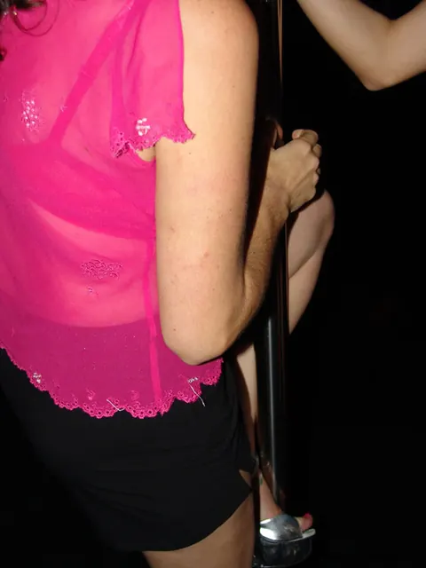 Double Dee: Busty MILF Strips in a Bar for a Threesome on Xmas Eve – photo 4 of 21