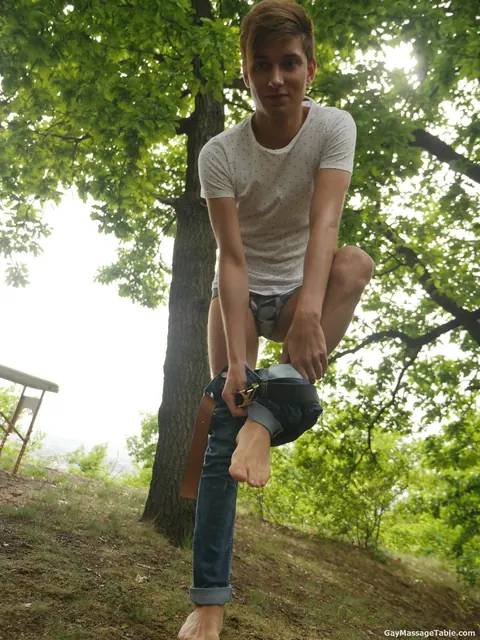 Two Men Suck and Fuck Outdoors in Gay Anal Session – photo 1 of 21