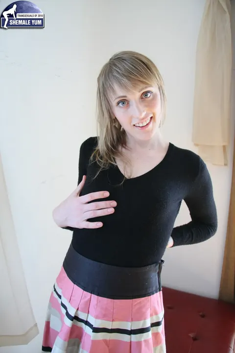 Trans Woman Undresses to Stand Nude and Pose for the Camera – photo 5 of 16