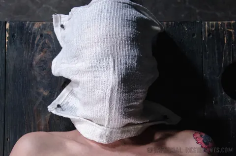 Freya French: Tattooed Redhead in Bondage Spreads Her Legs in Thigh-High Socks – photo 1 of 10
