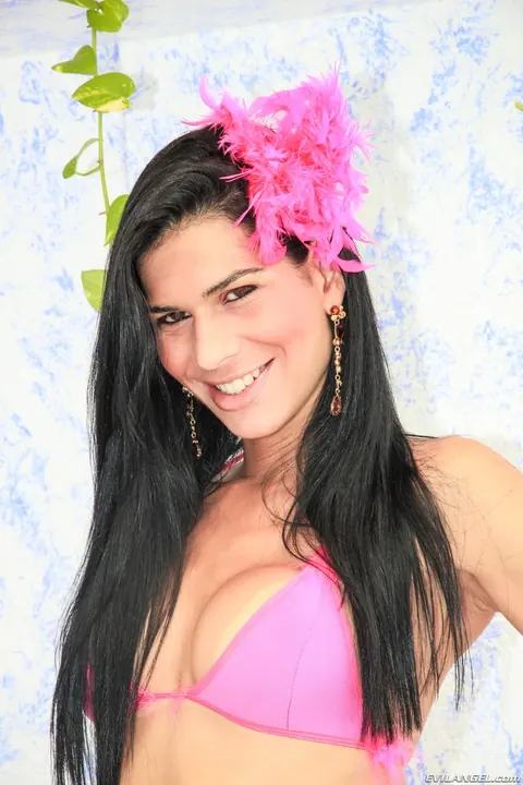 Trans Woman Rolls Down Her Panties and Reveals Her Cock – photo 1 of 15