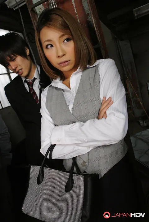 Sumire Matsu: Busty Japanese Secretary Bound and Ball-Gagged for Office Group Sex – photo 2 of 21