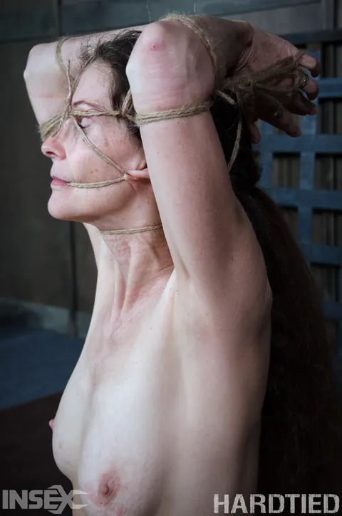 Paintoy Emma: Slim Mature Brunette Endures Bondage and Spreads Her Hairy Pussy – photo 2 of 14